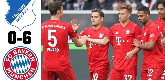 Vòng 24: Hủy diệt Hoffenheim, Bayern Munich vững vàng ngôi đầu bảng