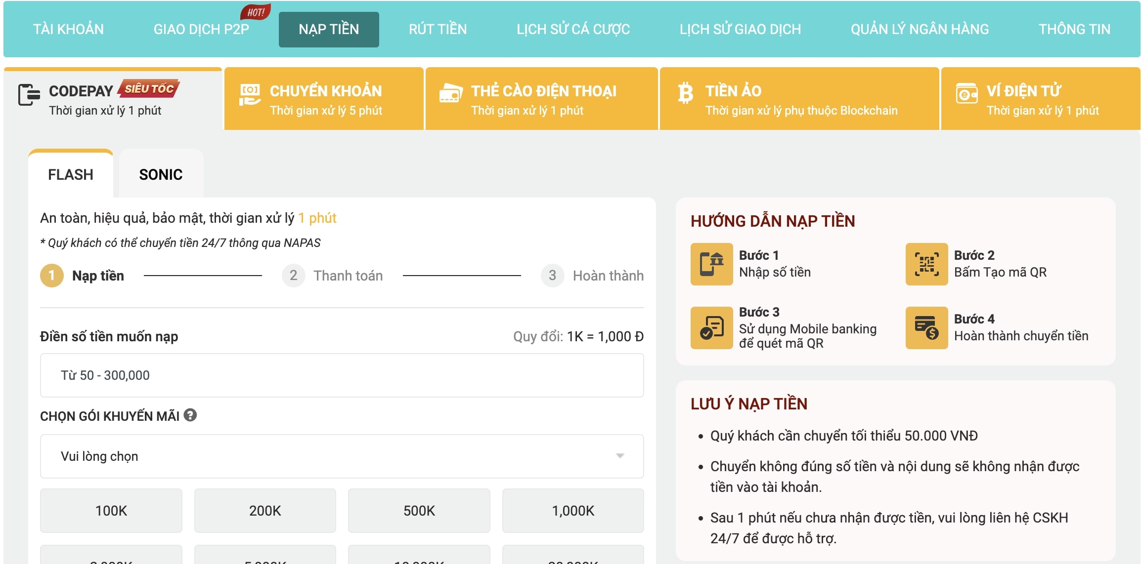 nạp codepay Five88